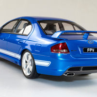 *PRE-ORDER* FPV BF GT - SHOCKWAVE BLUE with WINTER WHITE STRIPES - 1:18 Scale Resin Model Car - BIANTE