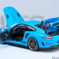 PORSCHE 911 (991.2) GT3 RS WEISSACH PACKAGE - RIVIERA BLUE - 1:18 SCALE MODEL - AUTOart