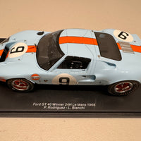 Ford GT 40 No.9 Winner 24H Le Mans 1968 - P. Rodriguez - L. Bianchi - With Acrylic Cover - 1:18 Scale Resin Model Car