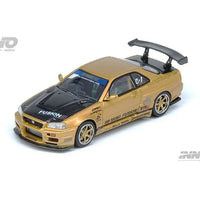 Top Secret Nissan Skyline GT-R (R34) Gold - 1:64 Scale Diecast Model
