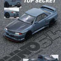 Top Secret Nissan Skyline GT-R (R32) Stealth Grey – 1:64 Scale Diecast Model