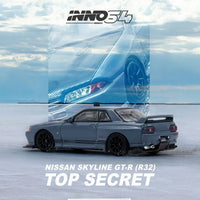 Top Secret Nissan Skyline GT-R (R32) Stealth Grey – 1:64 Scale Diecast Model