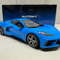 CHEVROLET CORVETTE C8 STINGRAY Z51 (RAPID BLUE) - 1:18 SCALE MODEL - AUTOart