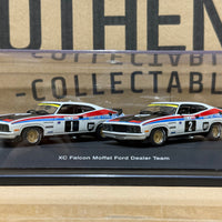 1977 BATHURST 1000 - 1-2 FINISH - FORD XC FALCONS - 1:43 SCALE DIECAST MODEL TWIN SET - AUTOart