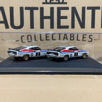 1977 BATHURST 1000 - 1-2 FINISH - FORD XC FALCONS - 1:43 SCALE DIECAST MODEL TWIN SET - AUTOart