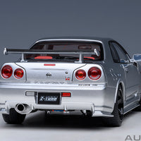 NISMO R34 GT-R Z-TUNE (Z-TUNE SILVER) NISSAN SKYLINE - 1:18 SCALE MODEL - AUTOART