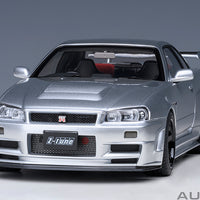 NISMO R34 GT-R Z-TUNE (Z-TUNE SILVER) NISSAN SKYLINE - 1:18 SCALE MODEL - AUTOART