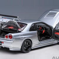 NISMO R34 GT-R Z-TUNE (Z-TUNE SILVER) NISSAN SKYLINE - 1:18 SCALE MODEL - AUTOART