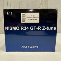 NISMO R34 GT-R Z-TUNE (Z-TUNE SILVER) NISSAN SKYLINE - 1:18 SCALE MODEL - AUTOART