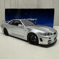 NISMO R34 GT-R Z-TUNE (Z-TUNE SILVER) NISSAN SKYLINE - 1:18 SCALE MODEL - AUTOART