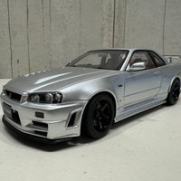 NISMO R34 GT-R Z-TUNE (Z-TUNE SILVER) NISSAN SKYLINE - 1:18 SCALE MODEL - AUTOART