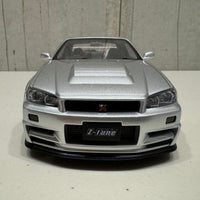NISMO R34 GT-R Z-TUNE (Z-TUNE SILVER) NISSAN SKYLINE - 1:18 SCALE MODEL - AUTOART