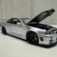 NISMO R34 GT-R Z-TUNE (Z-TUNE SILVER) NISSAN SKYLINE - 1:18 SCALE MODEL - AUTOART