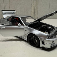 NISMO R34 GT-R Z-TUNE (Z-TUNE SILVER) NISSAN SKYLINE - 1:18 SCALE MODEL - AUTOART