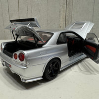 NISMO R34 GT-R Z-TUNE (Z-TUNE SILVER) NISSAN SKYLINE - 1:18 SCALE MODEL - AUTOART