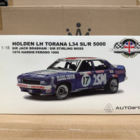 1976 BRABHAM/MOSS BATHURST - HOLDEN LH TORANA L34 SLR 5000 - 1:18 SCALE DIECAST MODEL - AUTOart