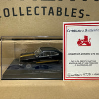 HOLDEN HT MONARO GTS 350 (WARRIGAL BLACK-GOLD STRIPES) - 1:43 SCALE DIECAST MODEL - AUTOart