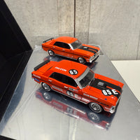 FORD FALCON XY GTHO TWIN SET: 1971 BATHURST WINNER - VERMILLION FIRE ROAD CAR - 1:43 SCALE DIECAST TWIN SET