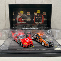 2007 V8 SUPERCAR CHAMPIONSHIP SERIES 1-2 FINISH - 1:43 SCALE DIECAST MODEL TWIN SET