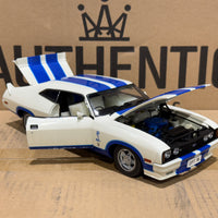 Ford XC Falcon Cobra Option 96 - White w/Blue Stripes - 1:18 Scale Diecast Model