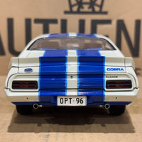 Ford XC Falcon Cobra Option 96 - White w/Blue Stripes - 1:18 Scale Diecast Model