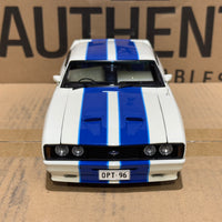 Ford XC Falcon Cobra Option 96 - White w/Blue Stripes - 1:18 Scale Diecast Model