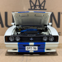 Ford XC Falcon Cobra Option 96 - White w/Blue Stripes - 1:18 Scale Diecast Model