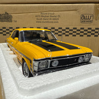 FORD XW FALCON GTHO PHASE 2 - YELLOW W/BLACK STRIPES - 1:18 SCALE DIECAST MODEL - BIANTE/AUTOART