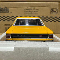 FORD XW FALCON GTHO PHASE 2 - YELLOW W/BLACK STRIPES - 1:18 SCALE DIECAST MODEL - BIANTE/AUTOART