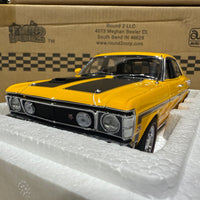 FORD XW FALCON GTHO PHASE 2 - YELLOW W/BLACK STRIPES - 1:18 SCALE DIECAST MODEL - BIANTE/AUTOART