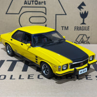 HOLDEN HX MONARO GTS SEDAN ABSINTH YELLOW - 1:18 SCALE DIECAST MODEL