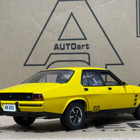 HOLDEN HX MONARO GTS SEDAN ABSINTH YELLOW - 1:18 SCALE DIECAST MODEL
