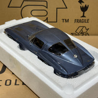 1963 CHEVROLET CORVETTE COUPE - SILVER BLUE - 1:18 SCALE DIECAST MODEL - AUTOART