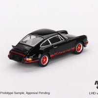 Porsche 911 Carrera RS 2.7 Black with Red Livery - 1:64 Scale Diecast - Mini GT
