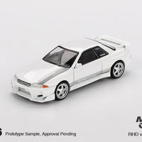 NISSAN SKYLINE GT-R (R32) VEILSIDE COMBAT C-I - WHITE - 1:64 SCALE DIECAST - MINI GT