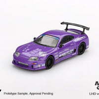 TOYOTA SUPRA (A80) TOP SECRET GT-300 - PURPLE - 1:64 SCALE DIECAST - MINI GT