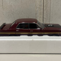 FORD XY FALCON GTHO PHASE III - VINTAGE BURGUNDY/GOLD SIDE STRIPES - 1:18 SCALE DIECAST MODEL - AUTOart
