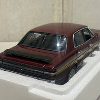 FORD XY FALCON GTHO PHASE III - VINTAGE BURGUNDY/GOLD SIDE STRIPES - 1:18 SCALE DIECAST MODEL - AUTOart