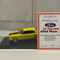 FORD XY GT-HO FALCON PHASE III - YELLOW GLO - 1:43 SCALE DIECAST MODEL - AUTOart