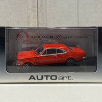 HOLDEN HG MONARO - RALLY RED - 1:43 SCALE DIECAST MODEL - AUTOart