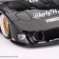 MAZDA RX-7 LB SUPER SILHOUETTE - LIBERTY WALK BLACK - 1:18 SCALE MODEL - TOP SPEED