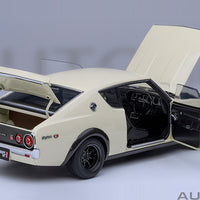 NISSAN SKYLINE 2000 GT-R (KPGC110) TUNED VERSION (WHITE) - 1:18 SCALE MODEL - AUTOart