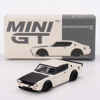 NISSAN SKYLINE “KENMERI” LIBERTY WALK WHITE - 1:64 SCALE DIECAST MODEL - MINI GT