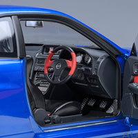 NISSAN SKYLINE R34 GT-R Z-TUNE NISMO (BAYSIDE BLUE) - 1:18 SCALE MODEL - AUTOART