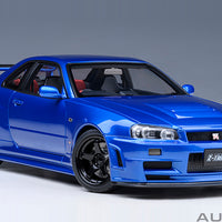 NISSAN SKYLINE R34 GT-R Z-TUNE NISMO (BAYSIDE BLUE) - 1:18 SCALE MODEL - AUTOART