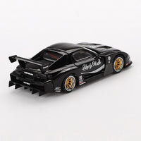 Mazda RX-7 LB-Super Silhouette Liberty Walk - Black - 1:64 Scale Diecast Model - MINI GT