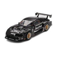 Mazda RX-7 LB-Super Silhouette Liberty Walk - Black - 1:64 Scale Diecast Model - MINI GT