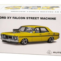 FORD XY FALCON STREET MACHINE “HAZRD” NEON YELLOW - 1:18 SCALE DIECAST MODEL - AUTOart