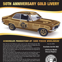 HOLDEN LJ XU-1 TORANA 1972 BATHURST WINNER 50TH ANNIVERSARY GOLD LIVERY 1:18 DIECAST MODEL - RRP $299 NOW $249