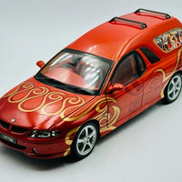 HOLDEN SANDMAN MAMBO CONCEPT VEHICLE - DARK RED W/FLAMES - 1:18 SCALE DIECAST MODEL